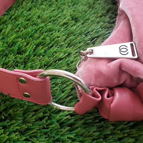 Vintage Velvet Small Purse- Leather Side Detailing - Picture 9 of 11